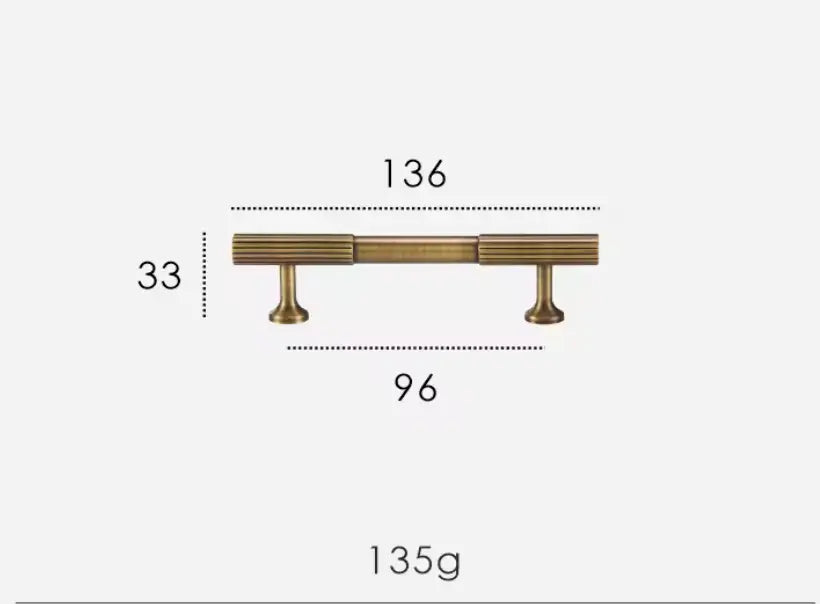 Antique Brass Textured Brass Handles & Knobs – Solid Brass Cabinet Hardware - Modern Elegance with a Tactile Touch