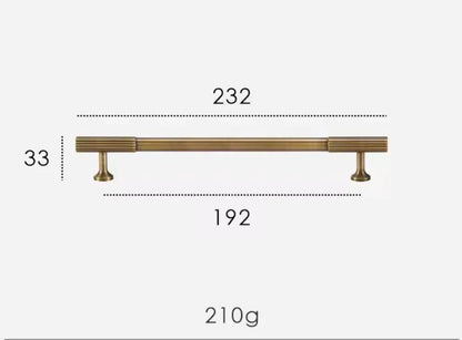 Antique Brass Textured Brass Handles & Knobs – Solid Brass Cabinet Hardware - Modern Elegance with a Tactile Touch