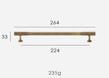 Antique Brass Textured Brass Handles & Knobs – Solid Brass Cabinet Hardware - Modern Elegance with a Tactile Touch