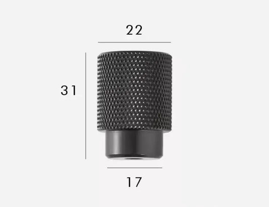 Matte black Knurled Solid Brass Handles – Modern Industrial Hardware