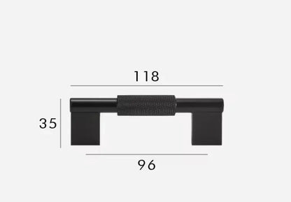Matte black Knurled Solid Brass Handles – Modern Industrial Hardware