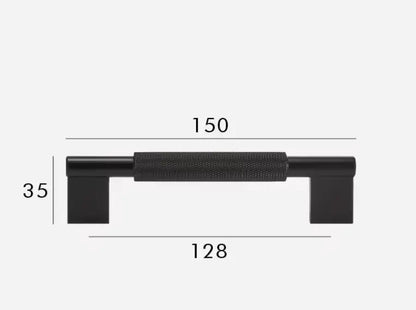 Matte black Knurled Solid Brass Handles – Modern Industrial Hardware