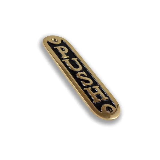 Antique Brass Push and Pull Plate