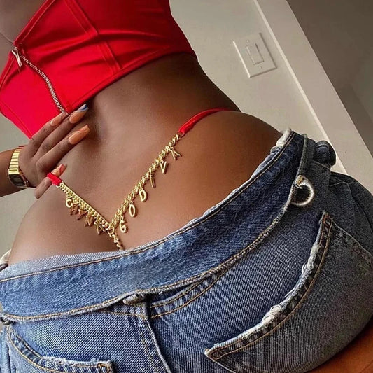 Sexy Women custom words on thong