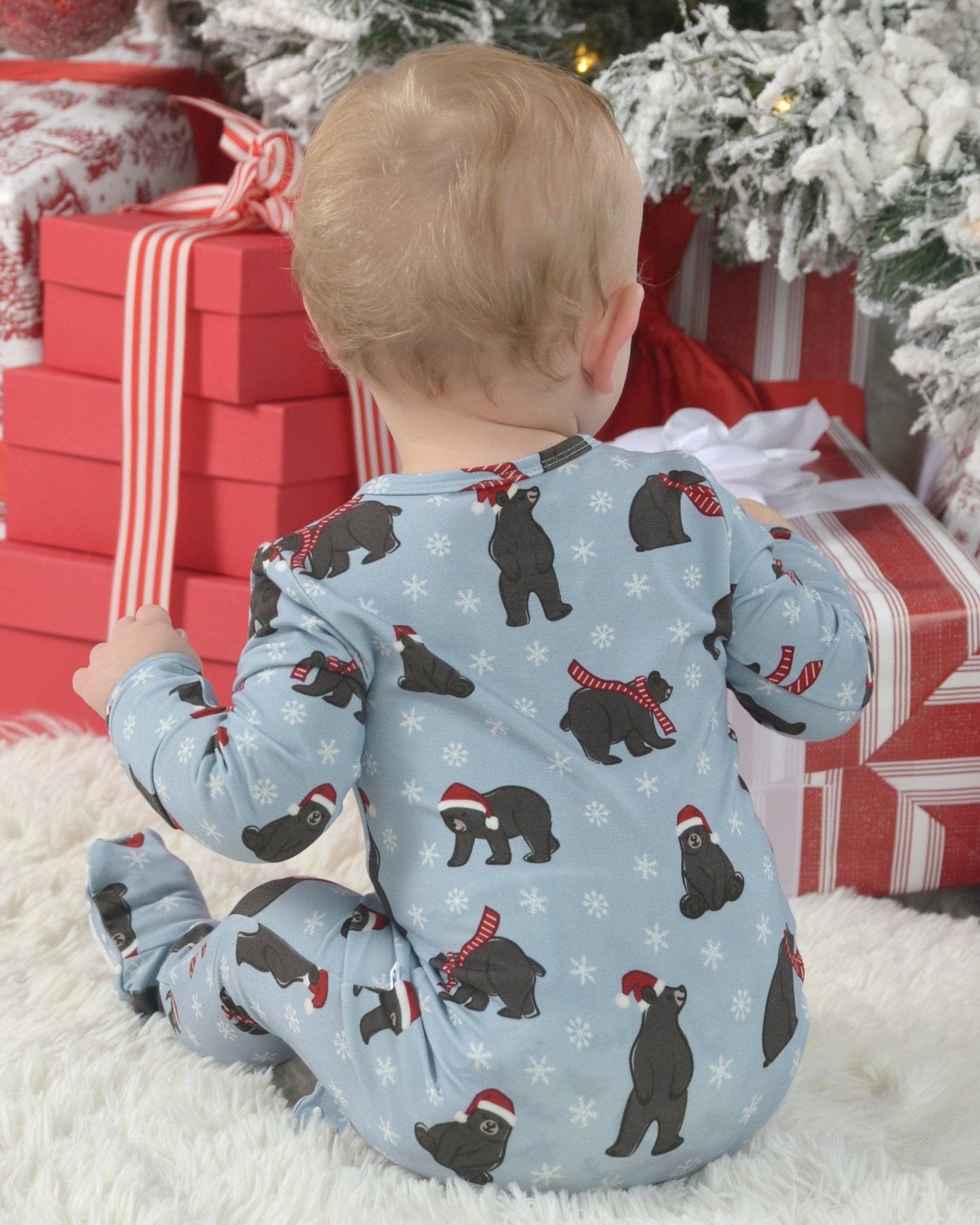 Bear-y Christmas Bamboo Footie