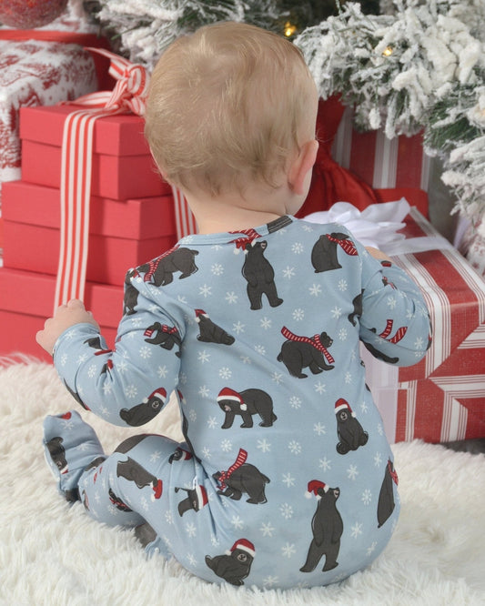 Bear-y Christmas Bamboo Footie