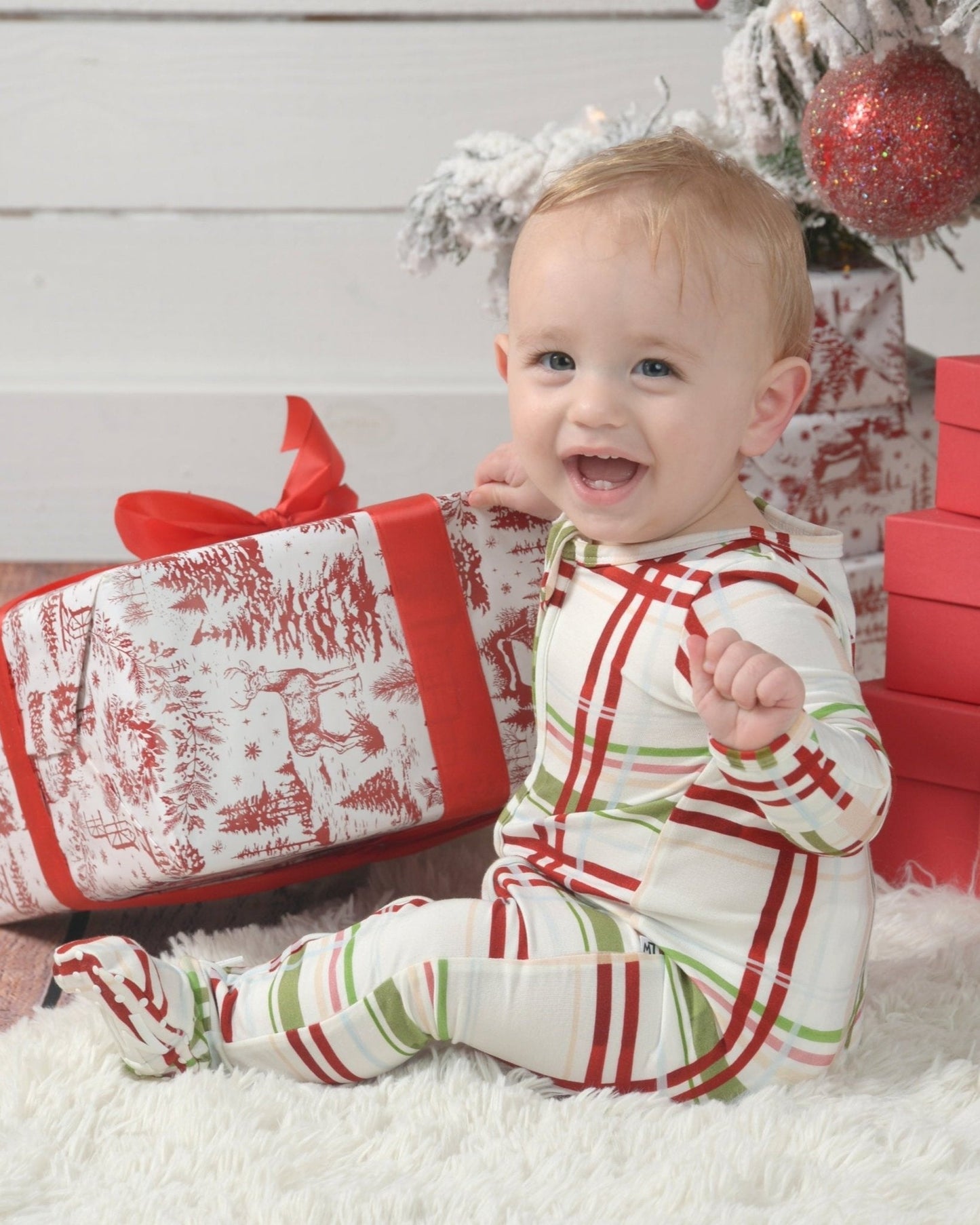 Plaid Bamboo Baby Pajamas