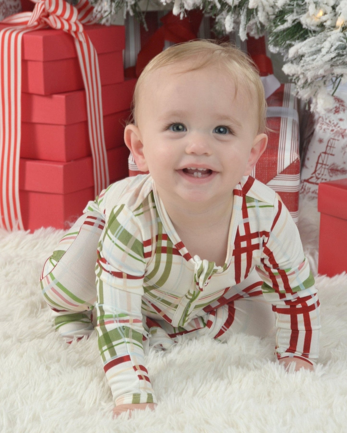 Plaid Bamboo Baby Pajamas