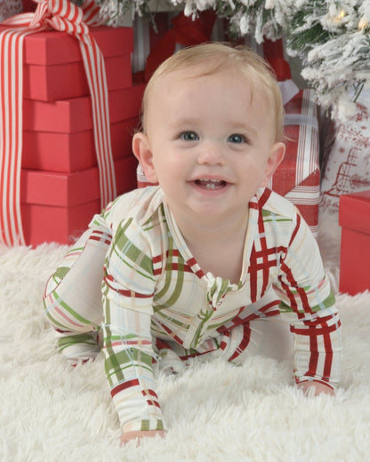 Plaid Bamboo Baby Pajamas